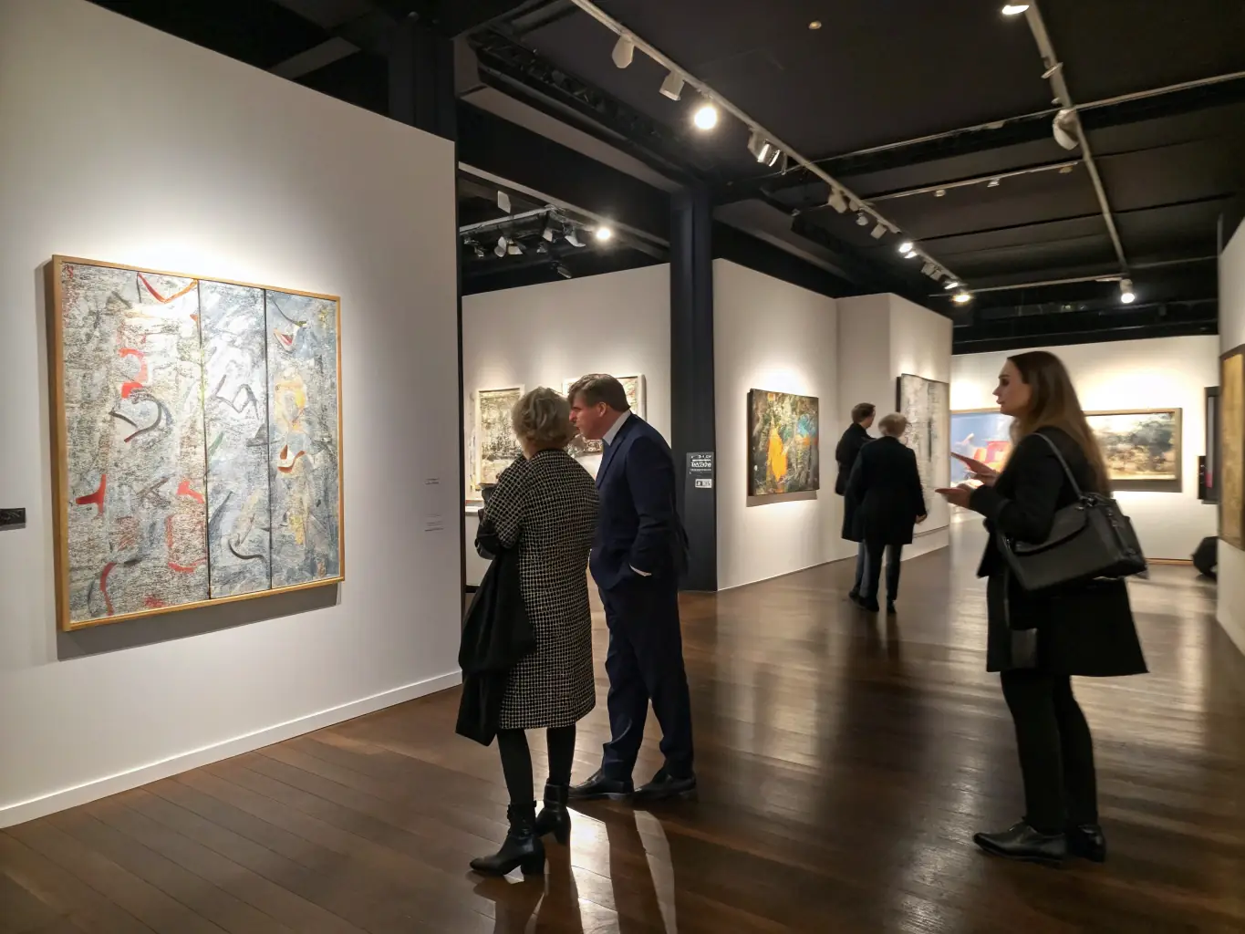 A captivating image of a successful art exhibition promoted by Eighty Production, showcasing the organization's dedication to artistic promotion and visibility.